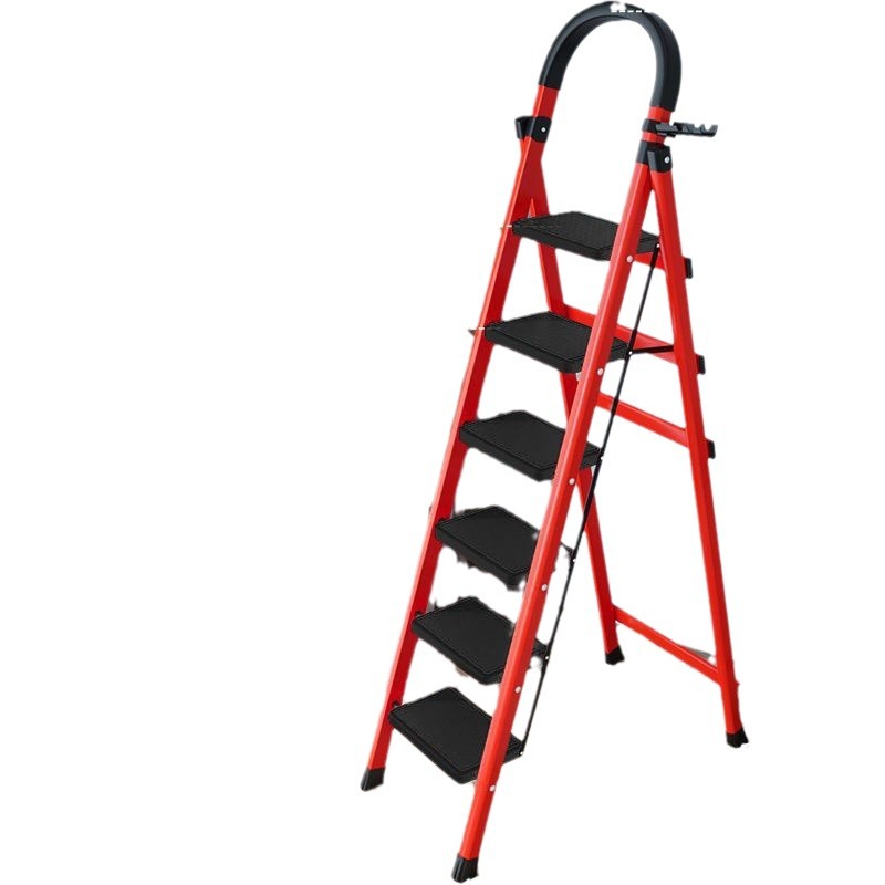 Ladder Household Folding Ladder Indoor and Outdoor Multi-Functional Herringbone Ladder Thickened Safety Telescopic Portable Climbing Stairs