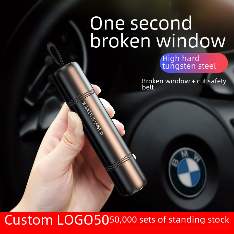 Car Safety Hammer, Vehicle-Mounted Safety Hammer, Mini Window Breaker, Emergency Escape Hammer, Multifunctional Two-In-One Safety Hammer