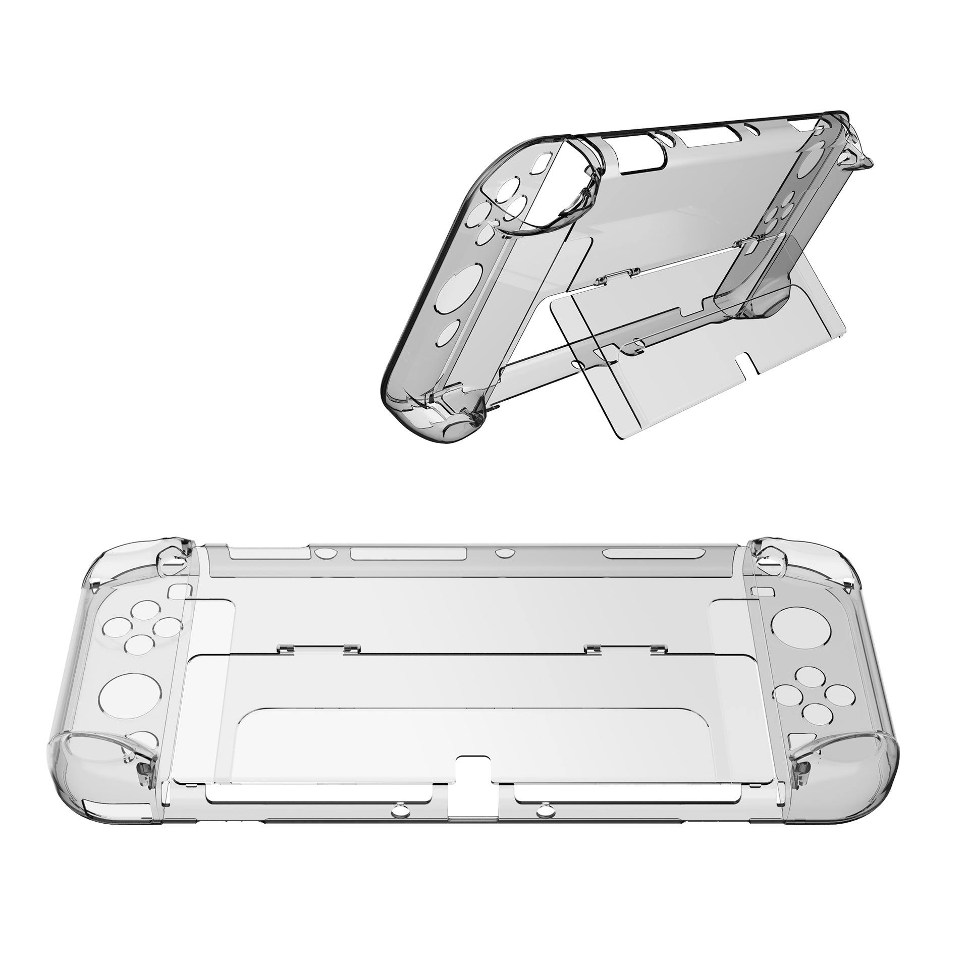 Nintendo switch oled crystal case with stand Switch OLED protective case split UV printable