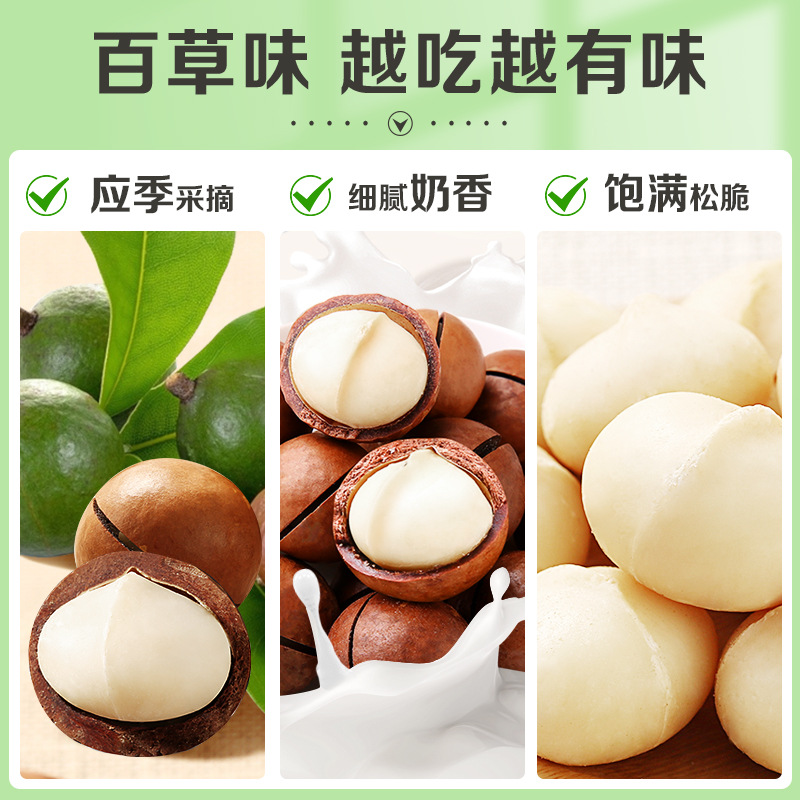 Baicao Flavored Macadamia Nuts 100G Nut Creamy Dried Fruit Foodies Internet Celebrity Snacks Specialty Snacks Wholesale