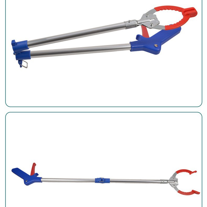 Cross-border special foldable garbage clip aluminum alloy sanitary tongs sanitation picker garbage tool picker long clip