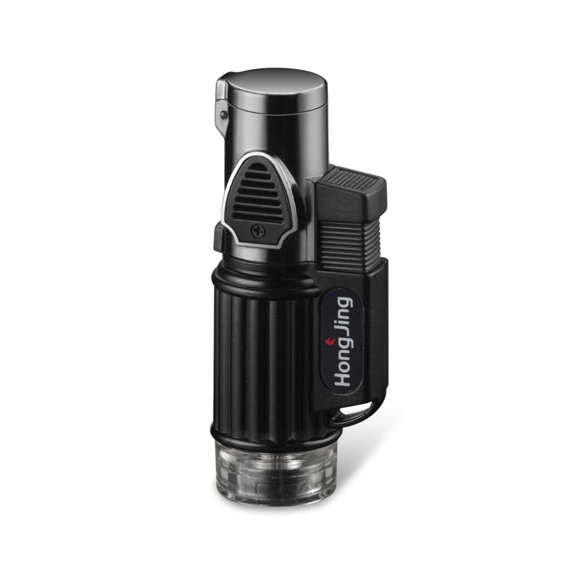 Hongjing 1205 Single Direct Jet Small Spray Gun Welding Torch Kitchen Outdoor Camping Barbecue Fire Starter Inflatable Windproof Lighter