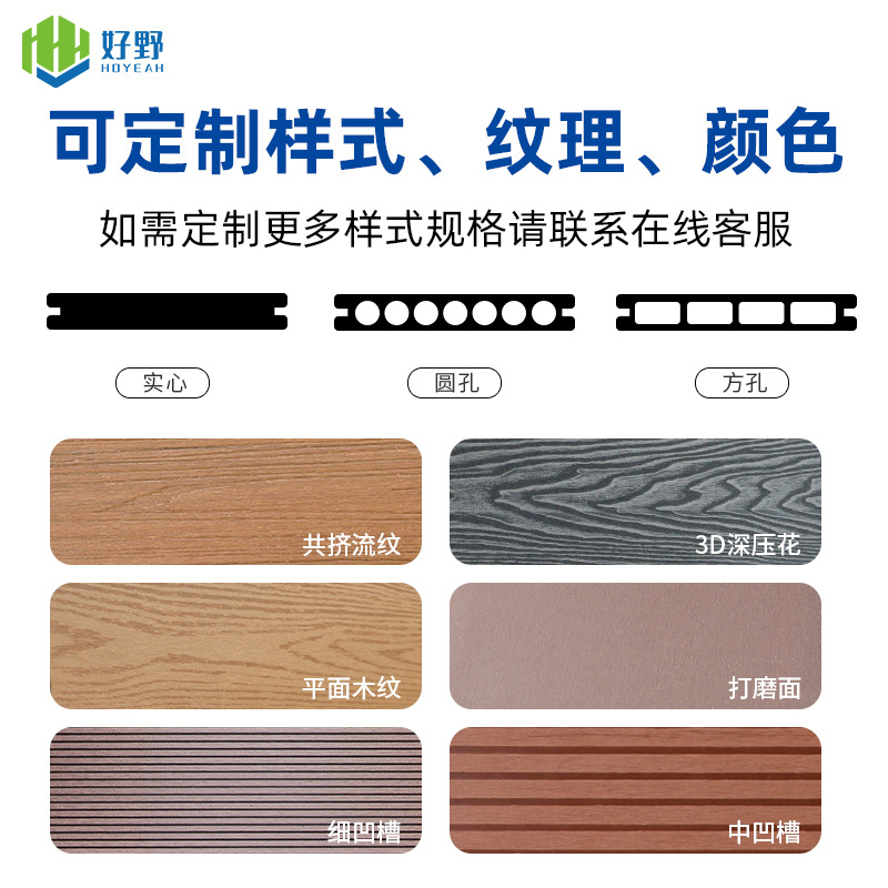 Plastic Wood Flooring Outdoor Second-Generation Co-Extruded Outdoor Flooring Courtyard Garden Seaside Walkway Moisture-Proof and Anti-Corrosion Wood-Plastic Flooring