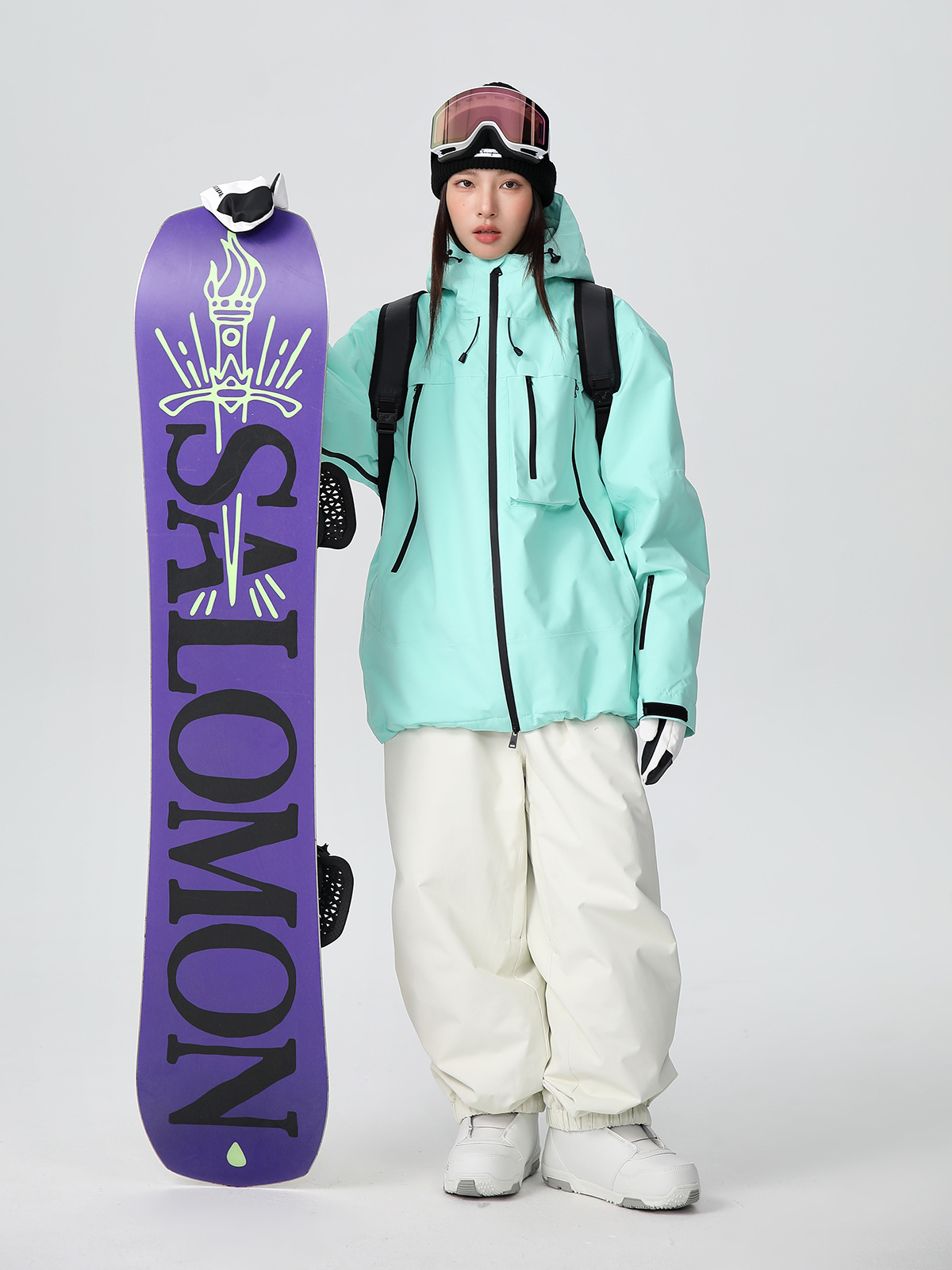 Xue Yi Pai 24-25 New Snowboard Ski Suit Women's 3L Adhesive Men's Ski Suit Professional Waterproof Cotton Thickening