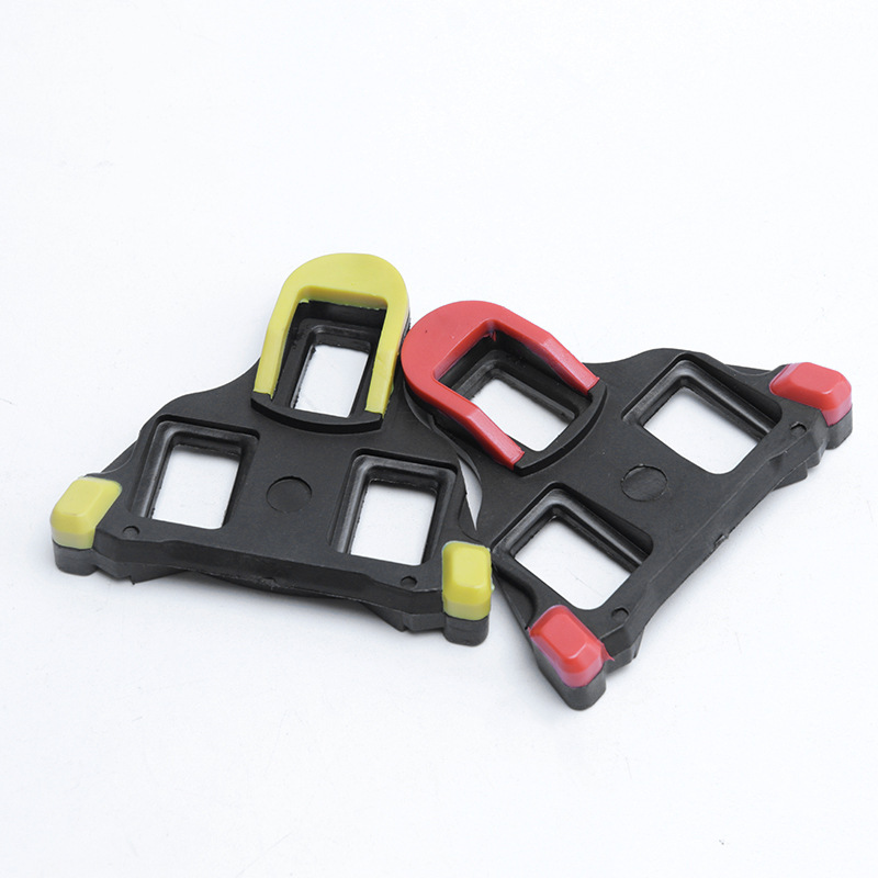 Wholesale Bicycle Road Splint Set Bicycle Cycling Shoe Lock Shoe Lock Piece Red and Yellow Two-Color Foot Buckle Piece 6 Degrees