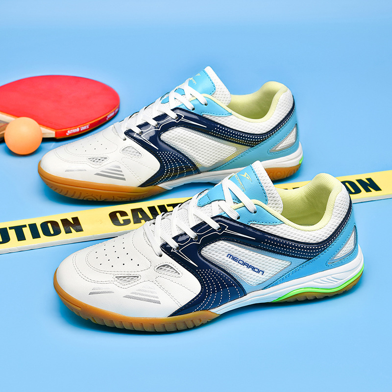 2025 Cross-Border New Table Tennis Shoes for Men and Women, Wear-Resistant, Breathable, Shock-Absorbing Sports Shoes, Non-Slip Nano Competition Ultra-Light Shoes