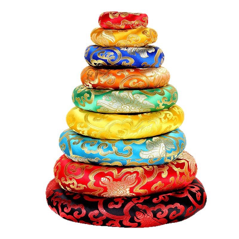 Nepalese Handmade Crystal Bowl Mat, Sound Bowl Mat, Copper Chime Bowl Mat, Meditation Copper Chime Protection Mat, Singing Bowl Mat, Meditation