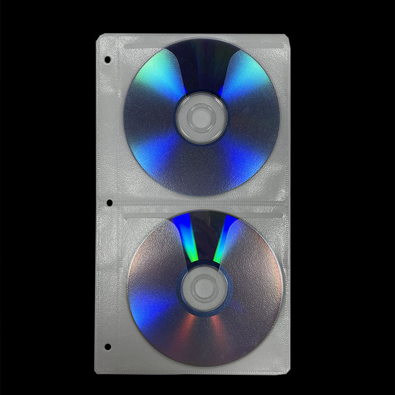 Поставки производителя трехотверстных внутренних страниц для CD, которые можно вставить в двухдисковые сумки для хранения, оптовая продажа внутренних страниц для дисков