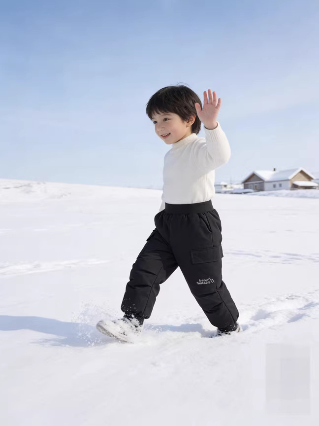 New National Standard 90% White Duck down Children's down Pants for Young and Older Children, Boys and Girls, Thickened for Cold Protection, Warm and Waterproof for Outdoor Wear