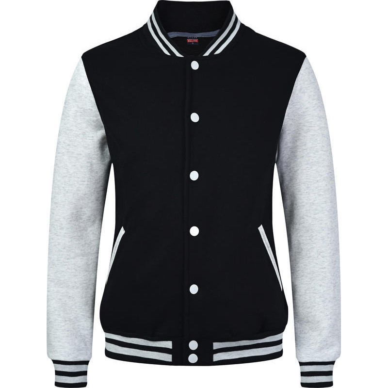 Baseball Uniform Custom Logo Printed Sweatshirt Zipper Group Workwear Fleece-Lined Thickeneded Jacket Class Uniform Long-Sleeved Workwear