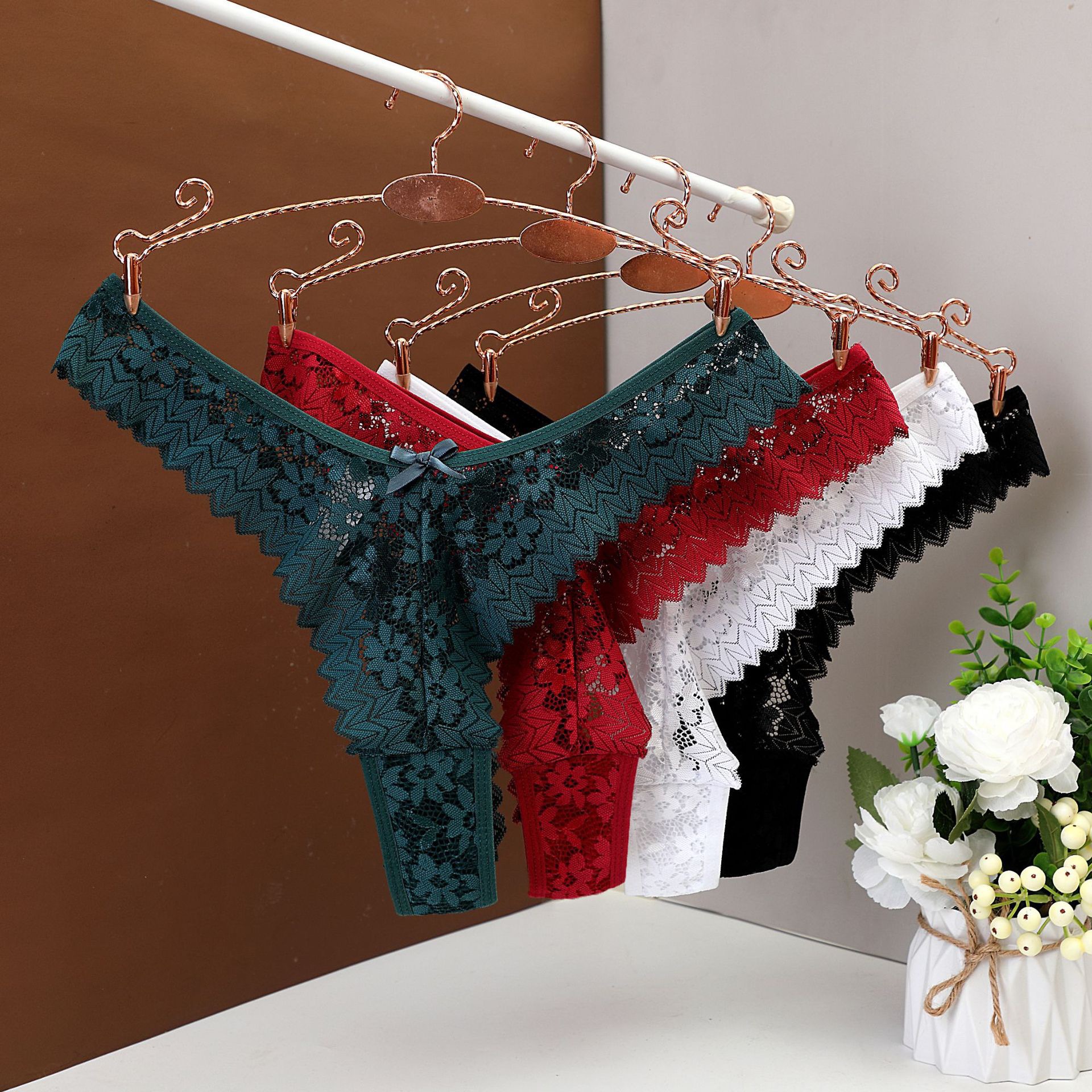 Sexy and Comfortable Lace Cut Out Triangle t Pants