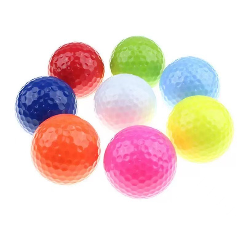 Golf Colorful Practice Ball Manufacturer Golf Two-Layer Practice Ball Blank Ball Can Be Printed with Logo