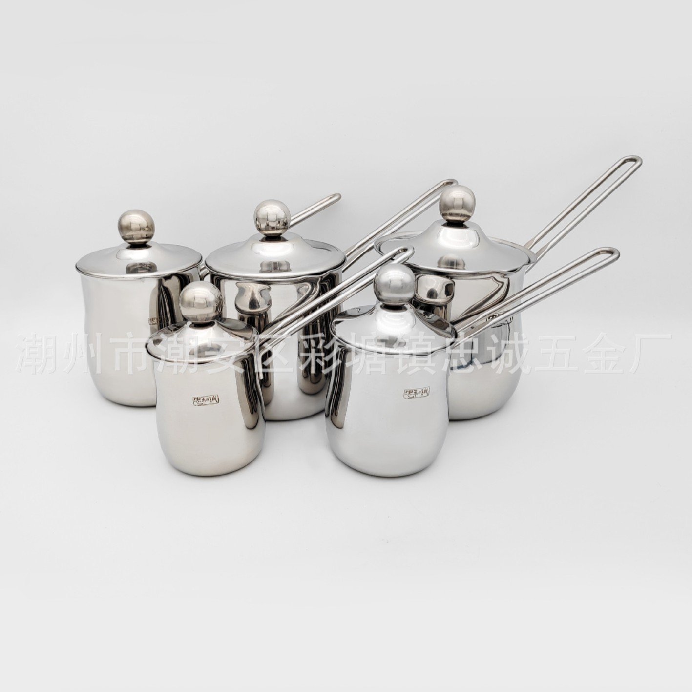 Wholesale long handle stainless steel thickened coffee cup flower milk cup Turkey coffee pot coffee tools