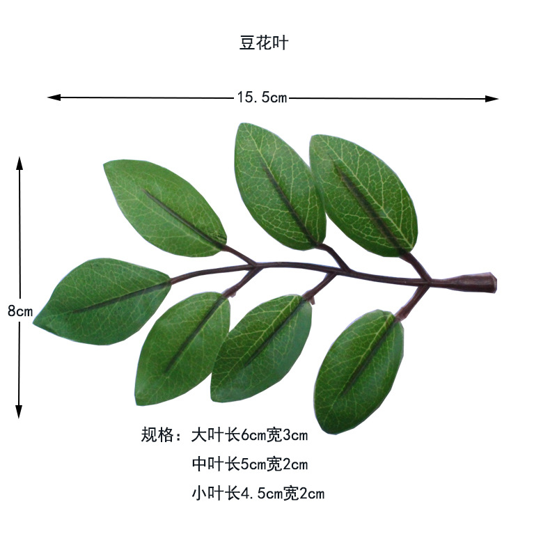 New artificial plant leaves bean flower leaves locust tree leaves Elm locust tree shooting Engineering decoration wholesale decoration