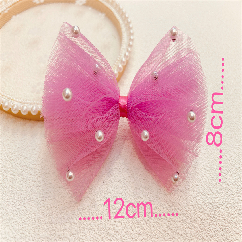 Mesh lace bow headdress semi-finished Children's DIY jewelry sequins hair accessories accessories spot wholesale