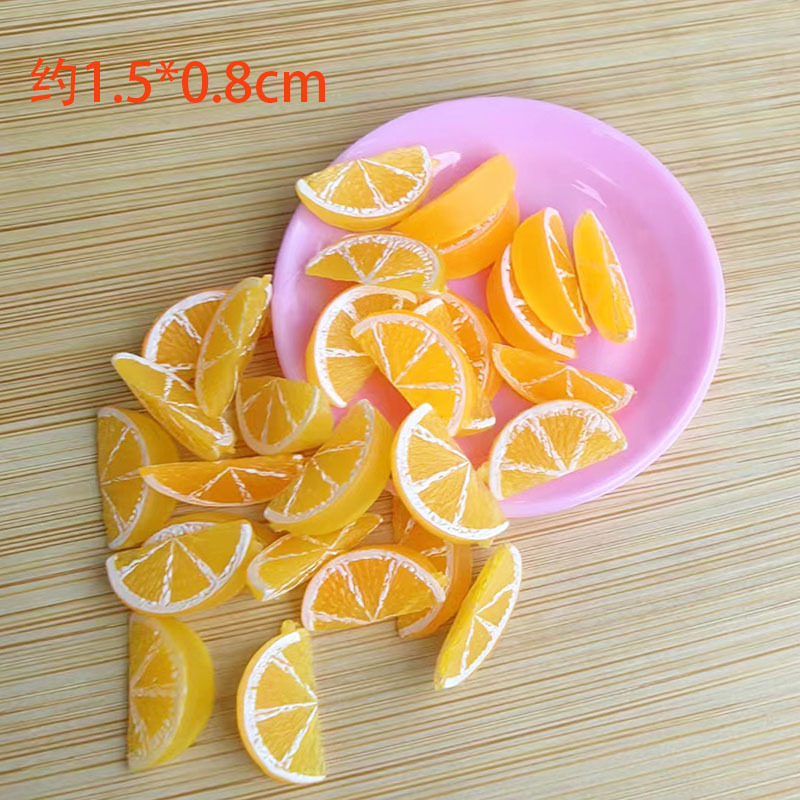 1.5см Мини Искусственные Фрукты Апельсиновые Дольки для DIY Ручной Работы Клей для Чехла на Мобильный Телефон Материал Пакет Игрушечные Аксессуары