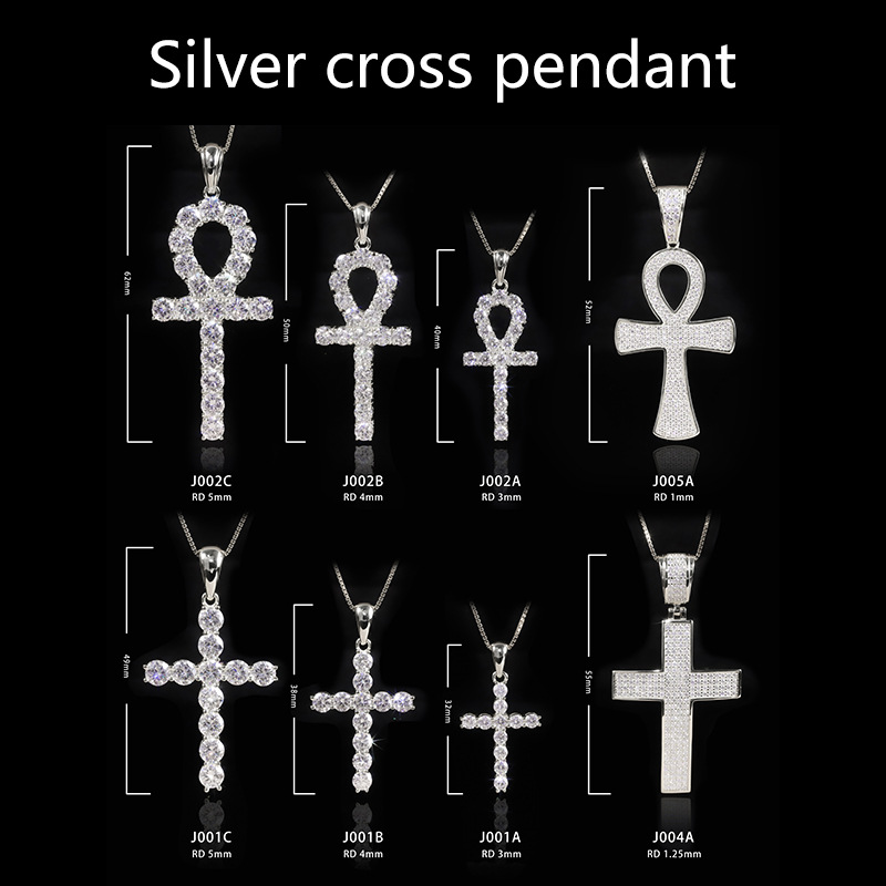 Модный крест с бриллиантом, европейский и американский стиль хип-хоп, ожерелье с выращенным бриллиантом 9/10/14/18К