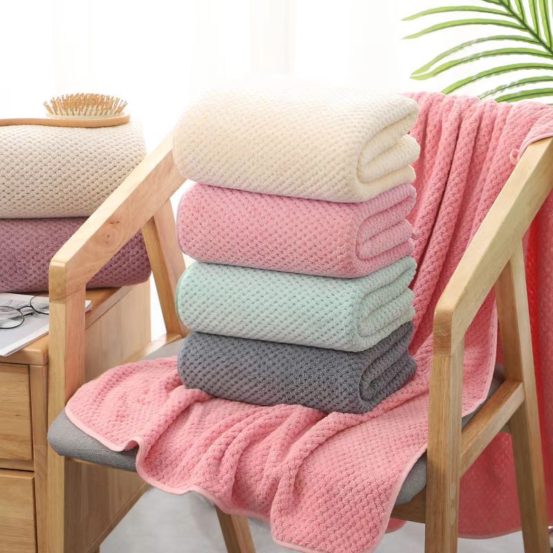 Полотенце для ванной из кораллового флиса с ананасом, мягкое, впитывающее, пляжное полотенце, экстра большое, толстое, для взрослых, полотенце для головы