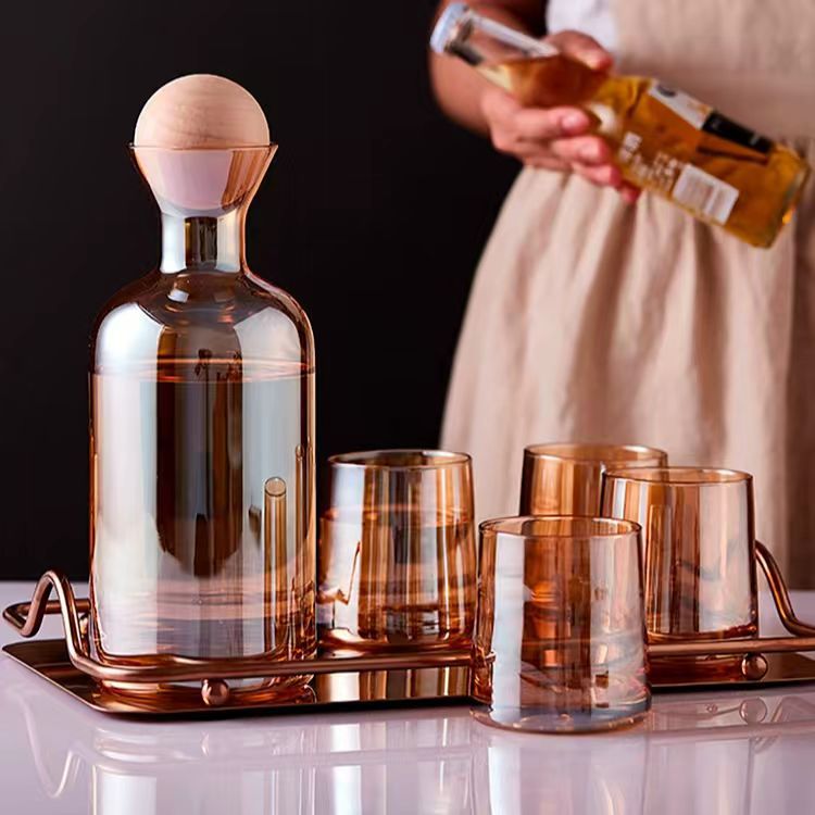 Светлая люксовая кувшин для сока, комплект с большой керамической чашкой, для холодной воды