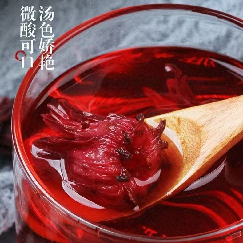 Premium Chinese Herbal Medicine Roselle, Dried Roselle, Roselle Fruit, Roselle, Sun-Dried Black Plum, and Osmanthus Ingredients