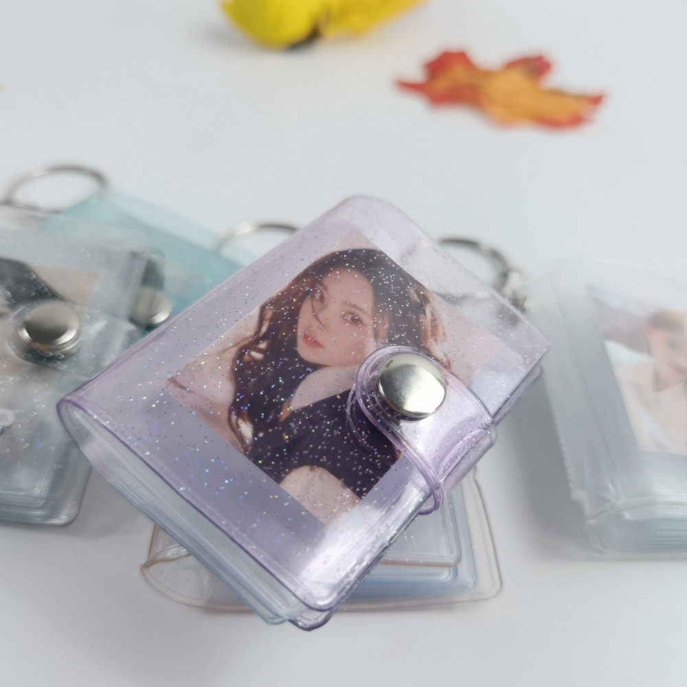 Wholesale supply mini 1 inch 2 inch photo album with keychain tack photo album children's growth small photo album