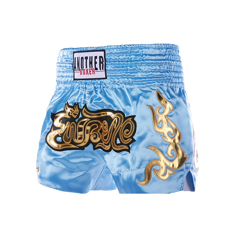 New Solid Color Boxer Shorts Fighting Sanda Kicking Pants Thai Style Muay Thai Shorts Kids Adult