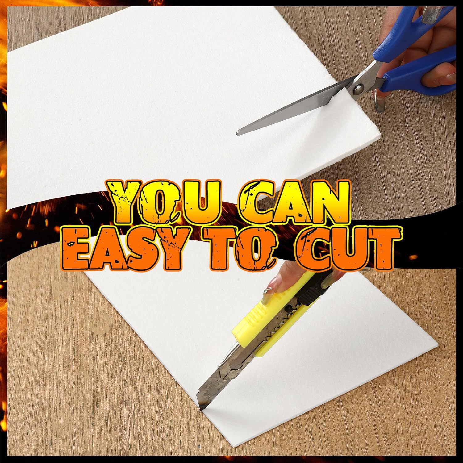 10 Pieces of Ceramic Fiber Paper 1/8X 11x12inch Kiln High-Temperature Kiln Paper Microwave High-Temperature Resistant Material