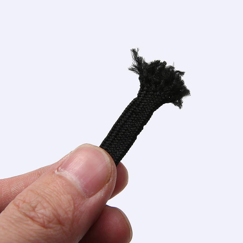 8Mm-10Mm Black White Rope Hollow Shoelace Hat Rope Flat Shoelace White Shoelace Double Layer Flat Shoelace