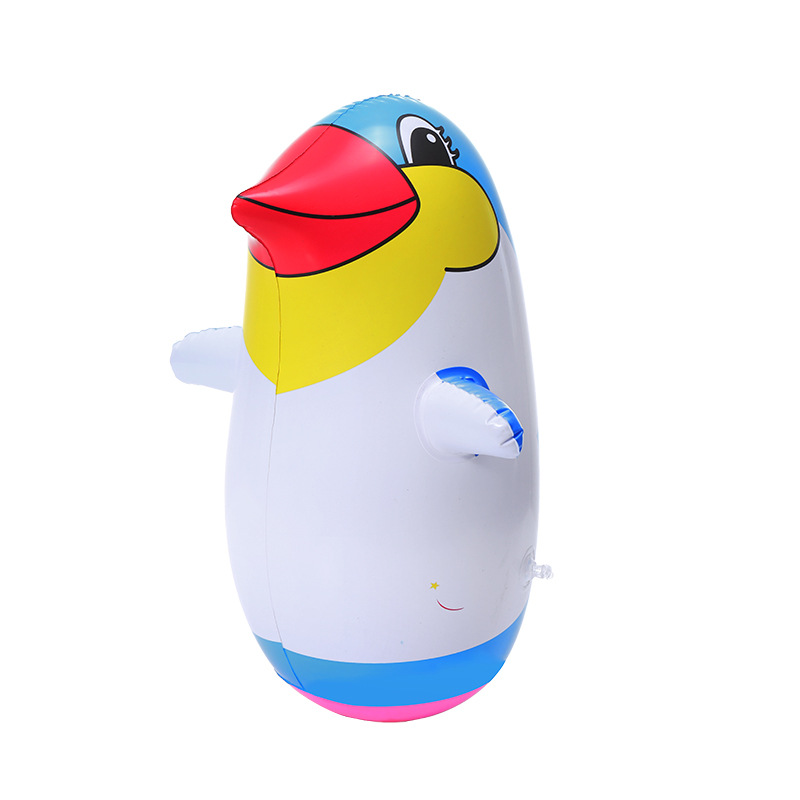 New In-Stock Inflatable Pump Thickened Pvc Inflatable Penguin Inflatable Tumbler Animal Cartoon Boxing Toy Wholesale