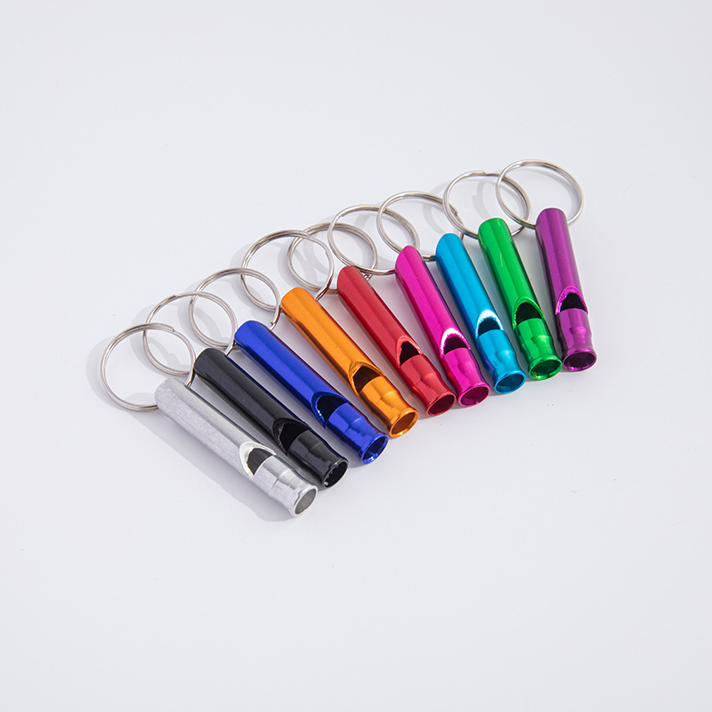 Outdoor Aluminum Alloy Whistle Outdoor Survival Referee Life-Saving Whistle Fire Training Trumpet Whistle First Aid Kit