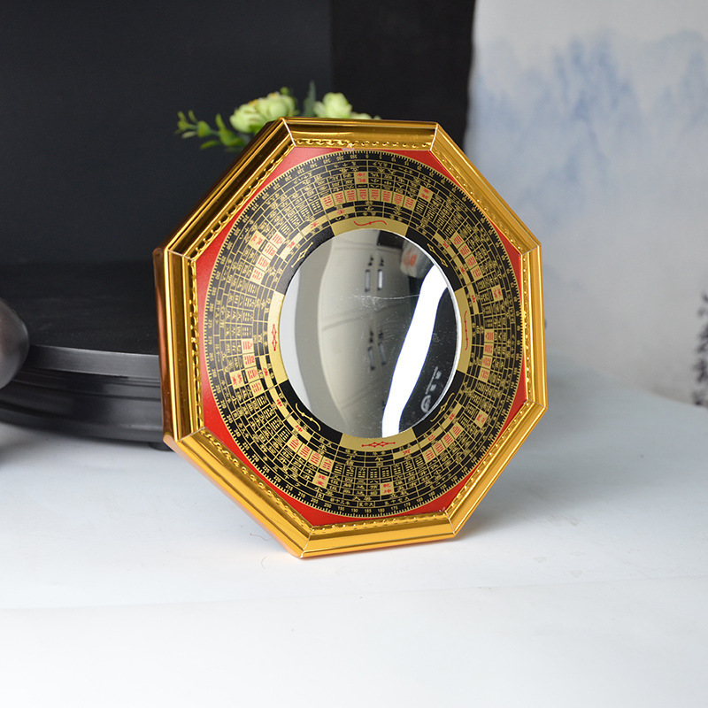 Compass Bagua Mirror Pendant Convex Mirror Concave Mirror Home Door Phnom Penh Glass Mirror Ornaments Crafts Factory Wholesale