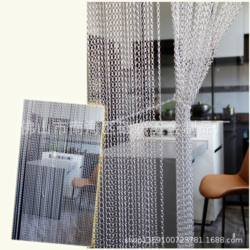 Factory supply metal decorative mesh anti-mosquito door curtain hotel shopping mall restaurant partition window decorative curtain