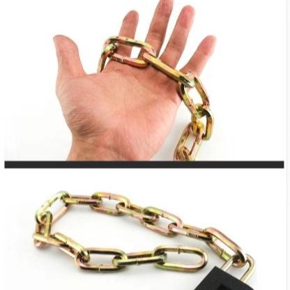 Factory direct glass door chain lock household tricycle chain lock drag padlock iron chain lock spot wholesale