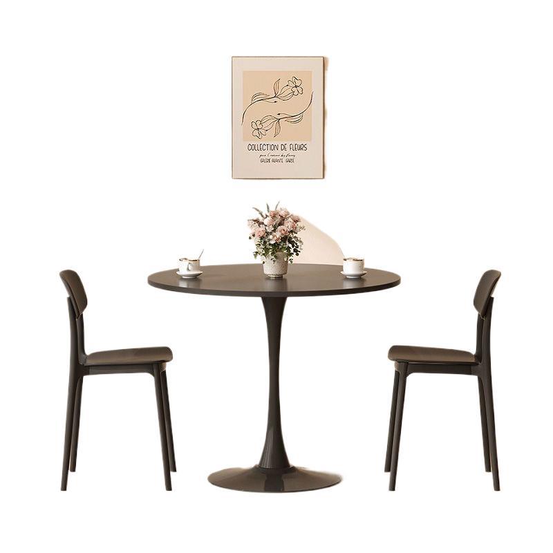 Internet Celebrity Round Ins Nordic Style Milk Tea Meal White Tulip Coffee Shop Table and Chair Combination Small Negotiation Table Dining Table