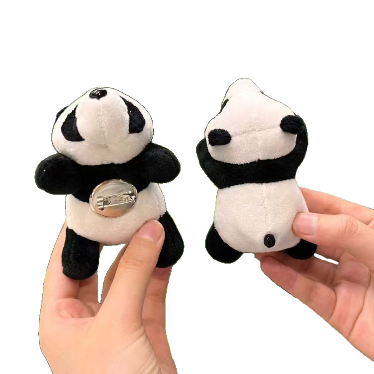 3D Panda Brooch Plush Panda Doll Ins-Style Panda Accessory Backpack Pendant Cross-Border Hot Seller