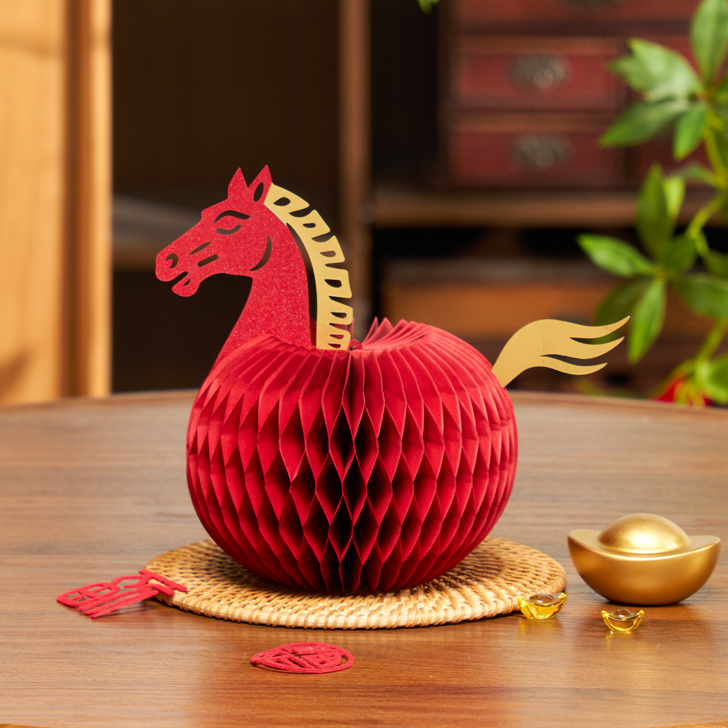 2026 New Year of the Horse Ornaments New Year Arrangements Spring Festival Zodiac Horse Large Festive Desktop Blessing Ornaments