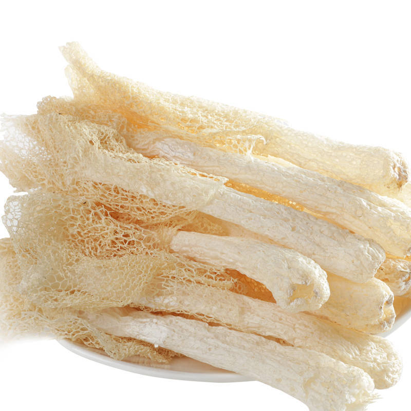 New Bamboo Fungus Long Skirt, Dried Bamboo Fungus Wholesale, Gutian Bamboo Fungus Non-Wild, Packaged for Soup, Direct from Manufacturer