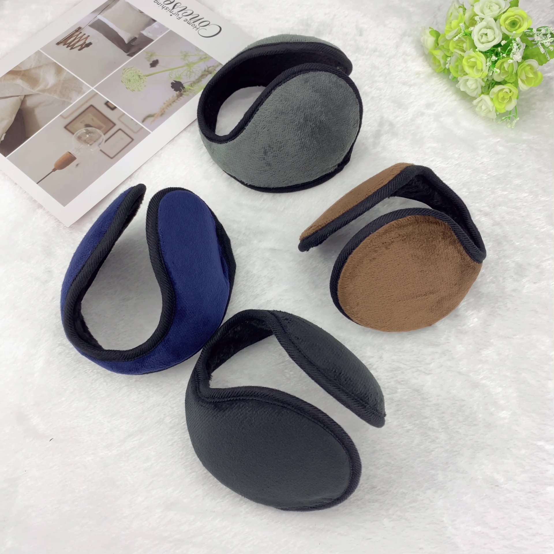 Мужские теплые наушники с флисовой подкладкой для зимнего велоспорта, защита от мороза, накладки на уши, теплые наушники для мужчин и женщин