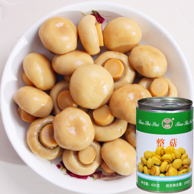 Old-Fashioned Export Mushroom Straw Mushroom Fresh Canned Mushroom Cooking Ingredients Stir-Fry Soup Household Commercial 425g