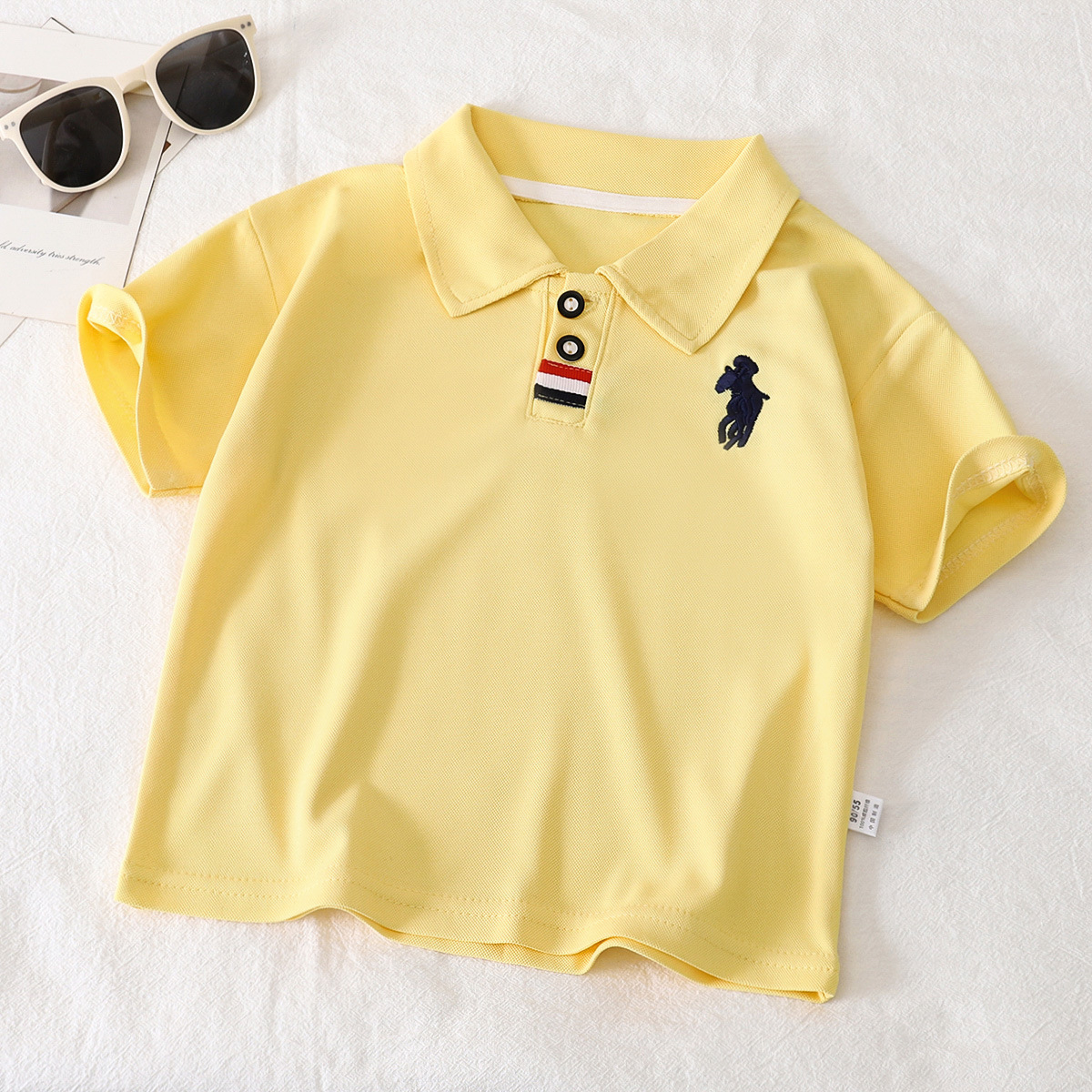 Boys' POLO Shirt Summer New Arrival Embroidered Baby Casual Lel Children's Short Sleeve T-Shirt 2025 Summer Children's Wear Batch