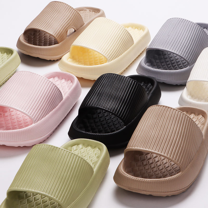4CM cross-border thick bottom slip-on slippers for Women summer EVA new home home soft bottom Bath non-slip slippers for men