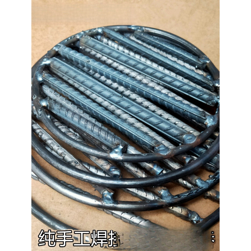 Grate Threaded Steel Welded Furnace Bottom Grate Round 8mm Thick Grate Floor Drain Artificially Welded Steel Bar Grate