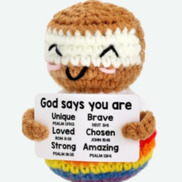 Cross-border New Crochet Positive Energy Animal Positive Penguin Expression Bag Hand-woven God Beer Finished Doll