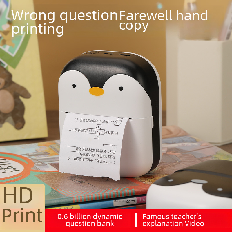 Wrong question printer label mini small portable thermal machine pocket photo student search question bluetooth printer
