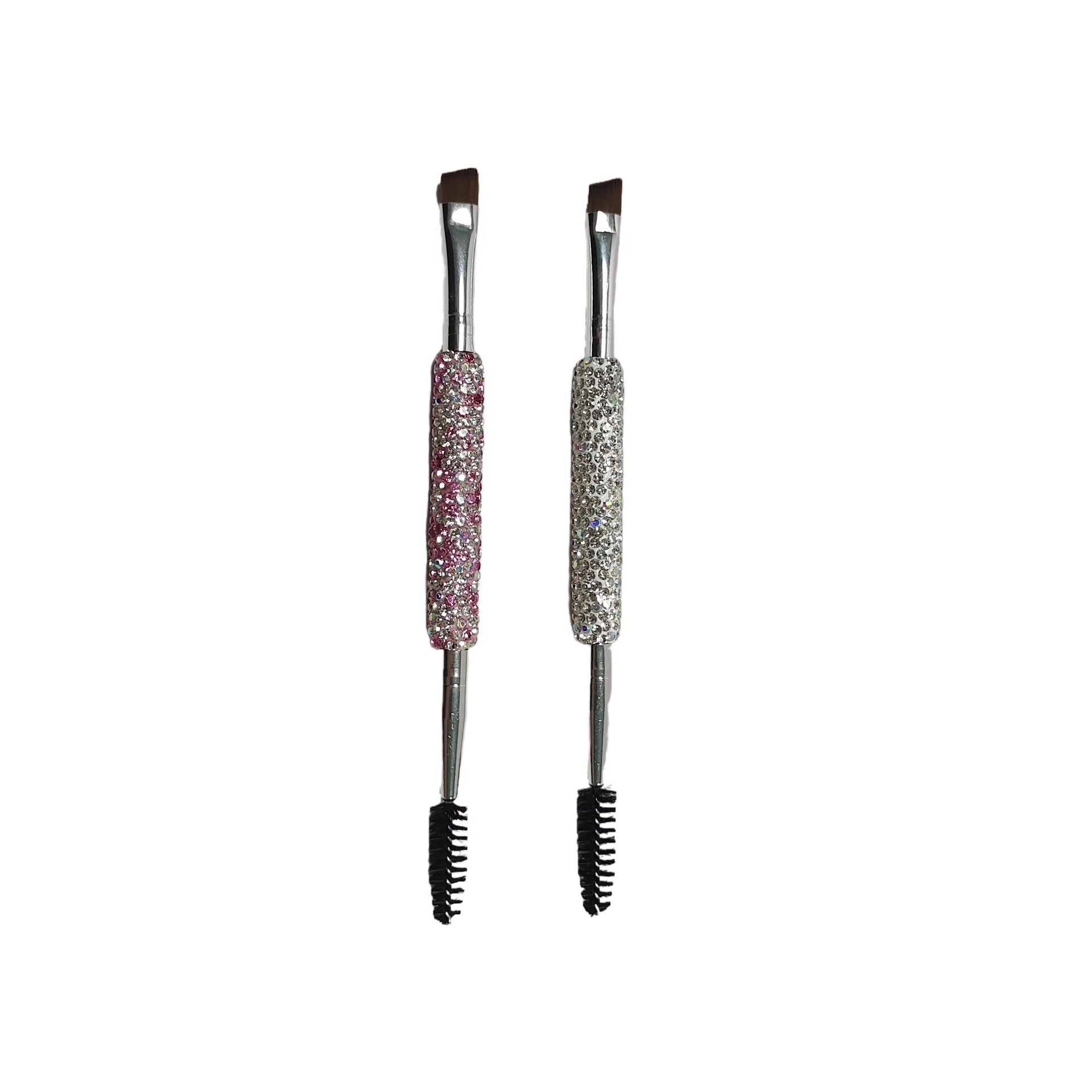 High-value eyebrow brush diamond portable dual-purpose cosmetic brush 2024 Europe and the United States Amazon cross-border TEMU new