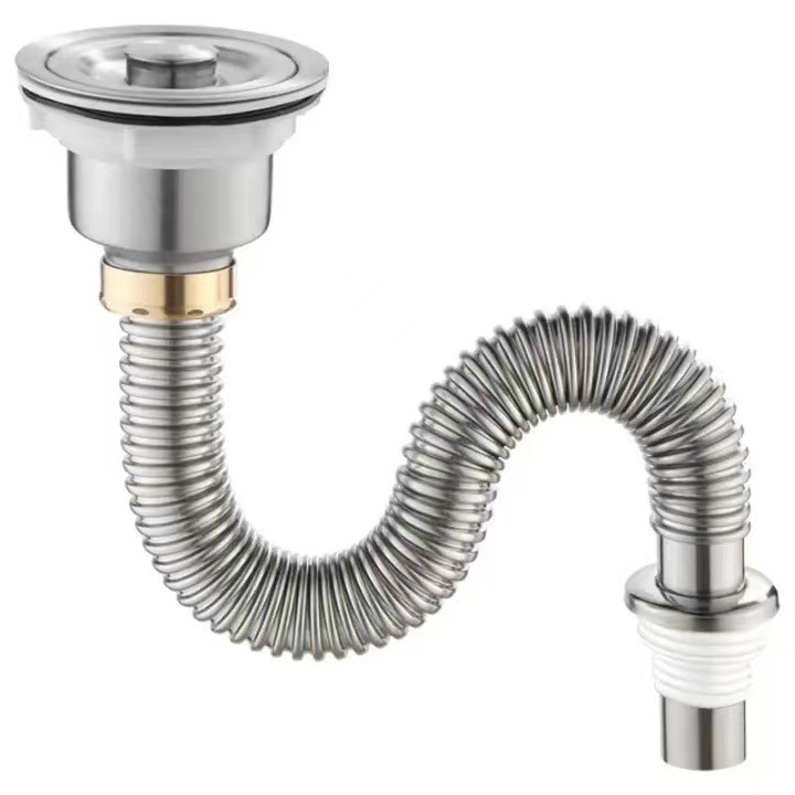 Factory wholesale kitchen stainless steel 110 sewer suit vegetable basin sewer sewer all steel single tank sewer