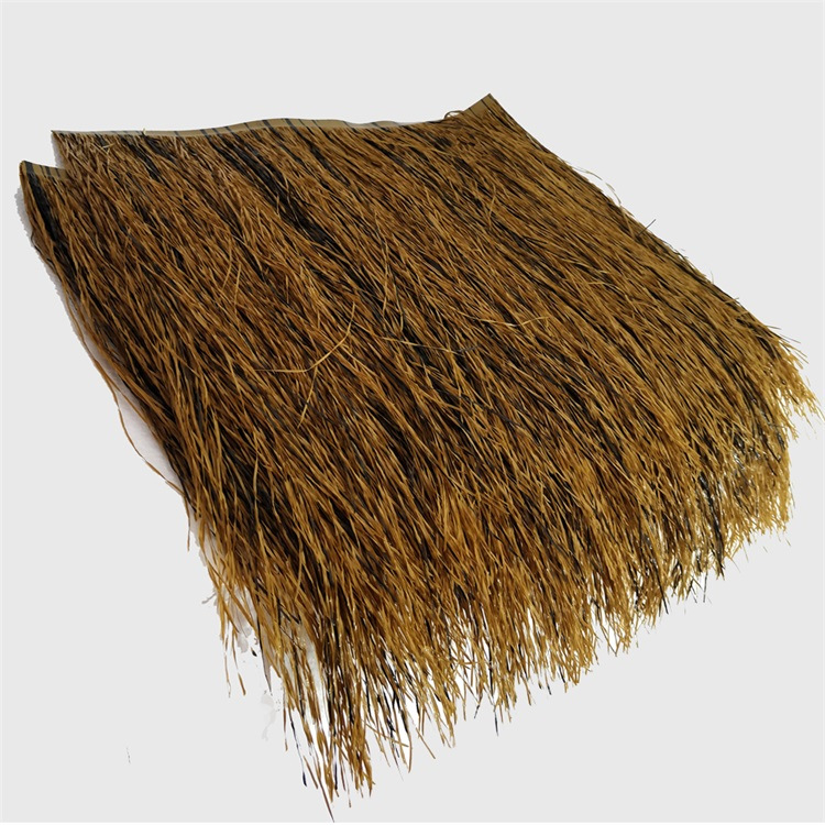 Outdoor Artificial Thatch Waterproof and Flame Retardant Straw Roof Eaves Scenic Area Homestay Decoration Fine Leaf Artificial False Straw