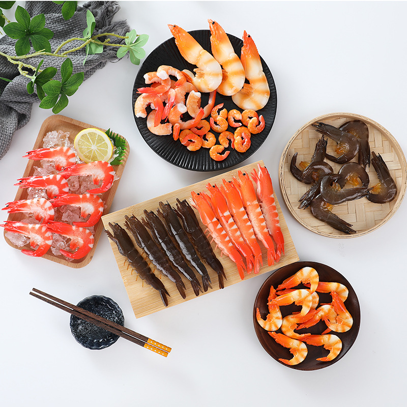 Симуляция модели креветки, PVC морская креветка, брелок, красная креветка, игрушка для детей