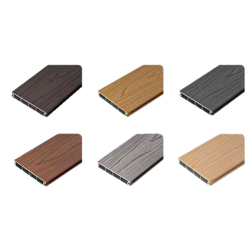 Cross-Border Wholesale Aluminum Alloy Flooring Outdoor Waterproof Aluminum-Plastic Flooring Manufacturer Direct Wpc Aluminum Profile Plastic Wood Flooring
