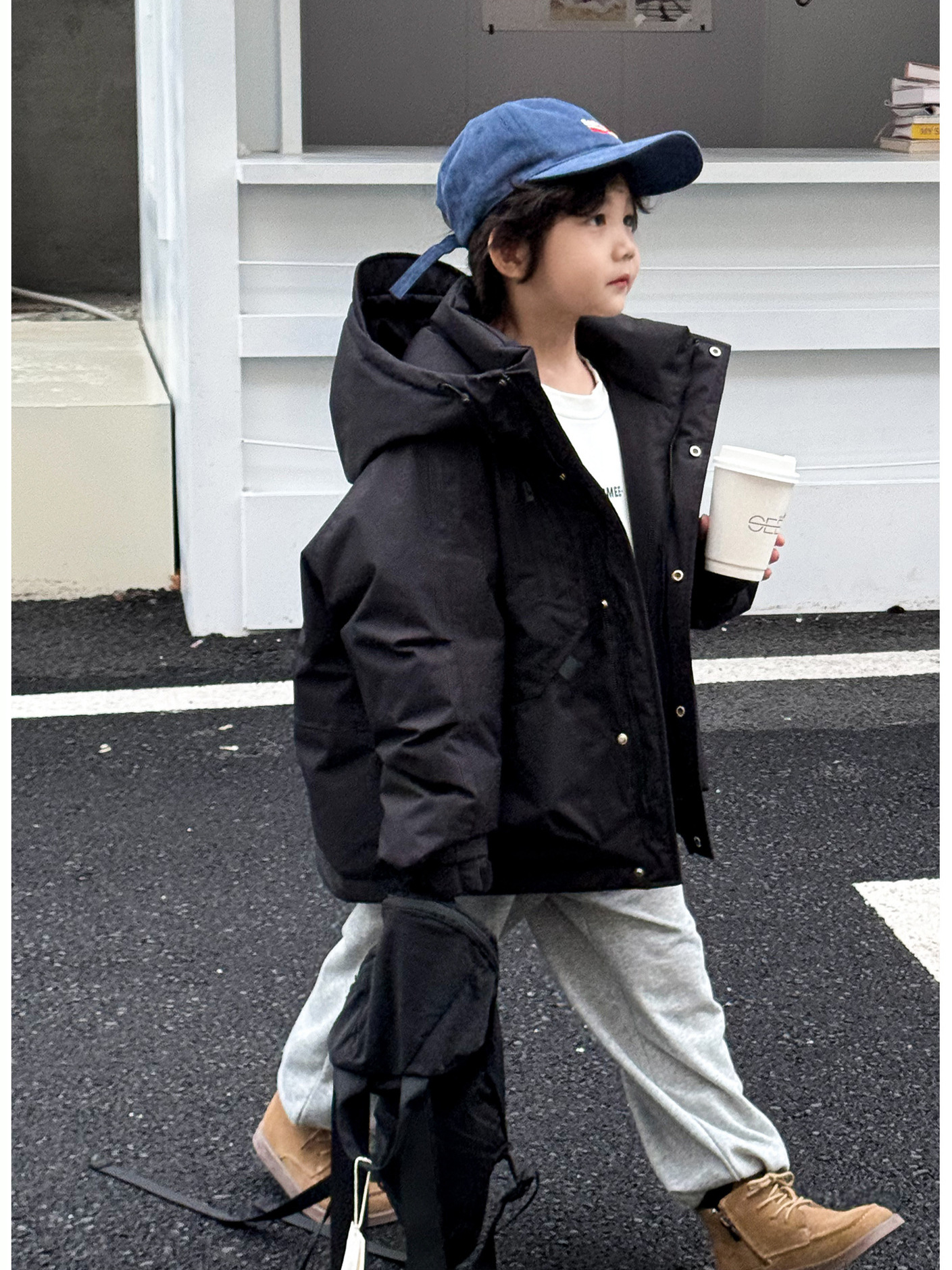 Children's Charge Clothes Spring 2025 New Korean Style Boys' and Girls' Middle and Big Children's Windproof and Waterproof Tooling Coat Trendy